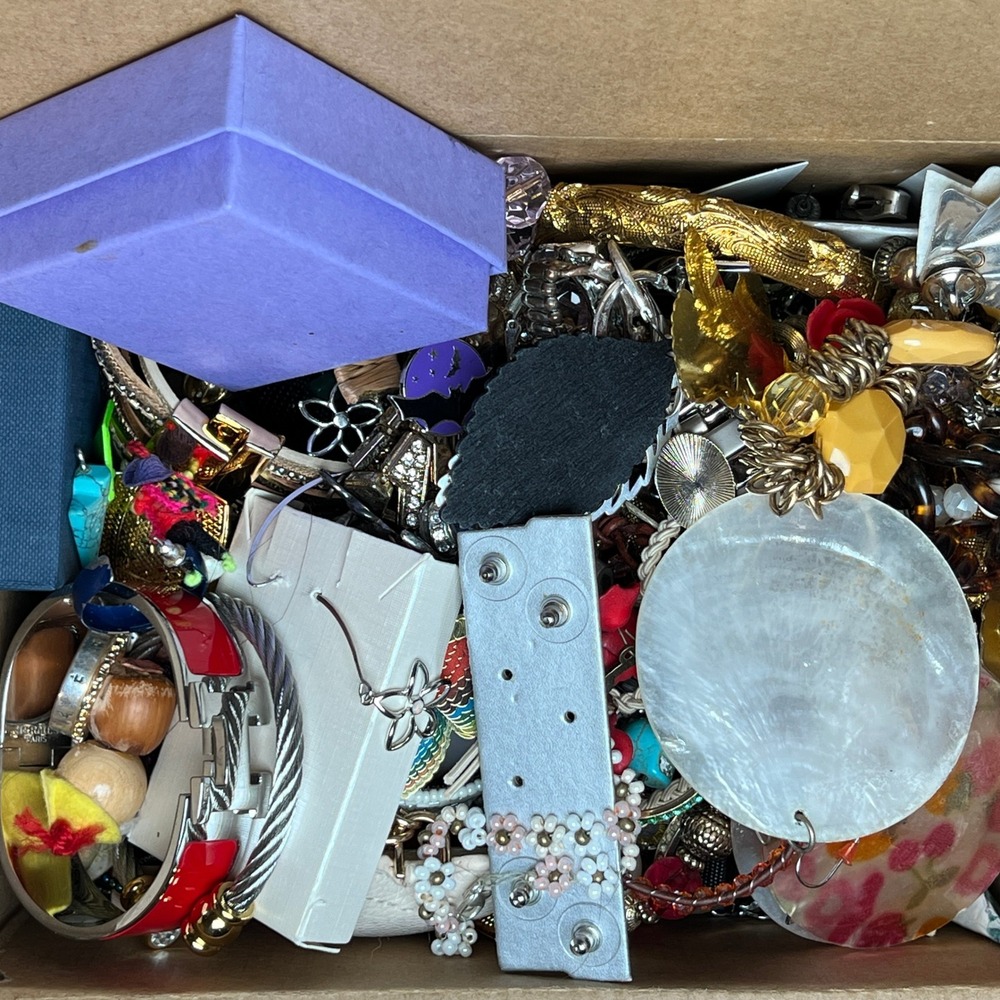 3.8 Lbs Craft Jewelry Lot Broken Repair Repurpose Wearable Resell